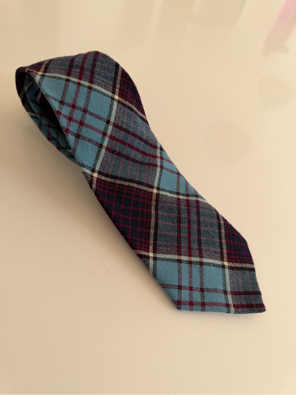 VINTAGE Tie Madawasca Weavers 100% Wool Royal Canadian Air Force RCAF Tartan